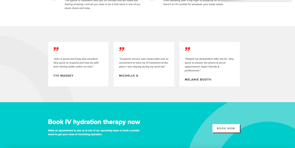 Oasis Hydration homepage customer reviews