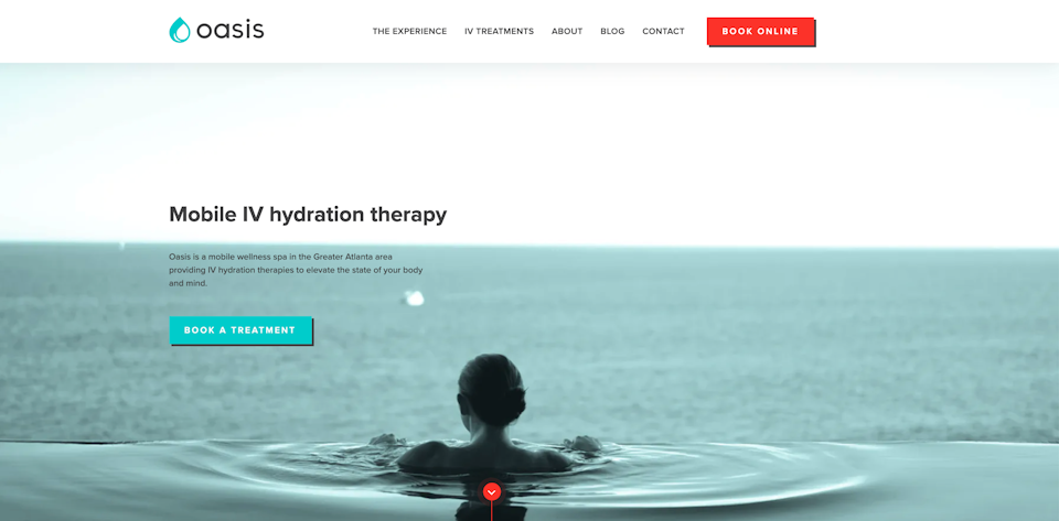 Oasis Hydration homepage