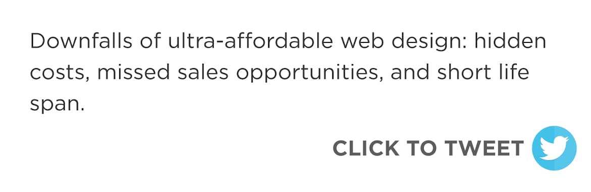 Click to tweet: An ultra-affordable website probably won’t provide the results your small business needs