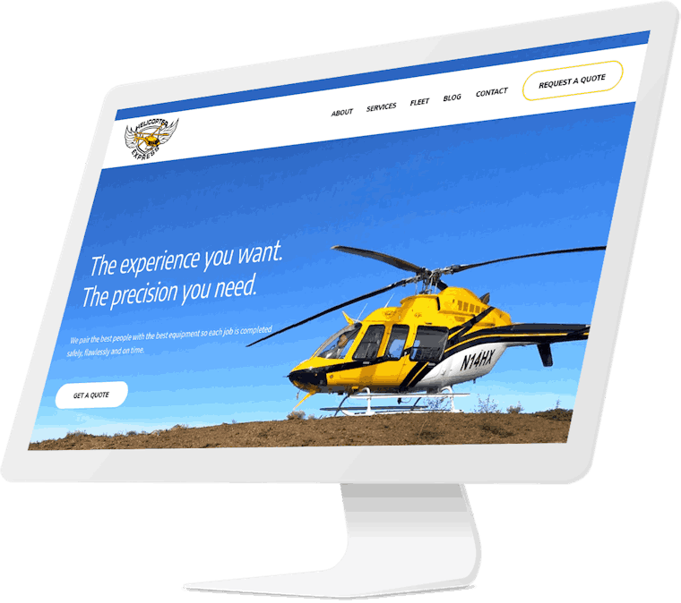 Propelling a helicopter business forward with a new website