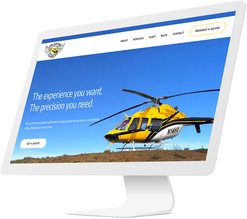 Helicopter website design