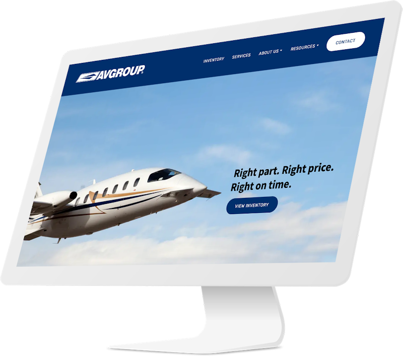 Aviation website design