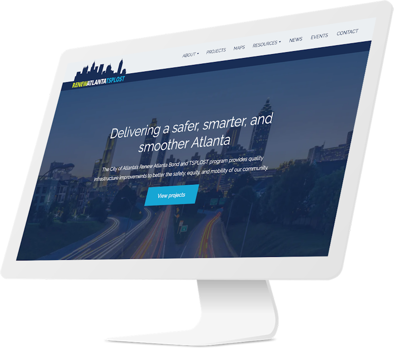 Custom website design for City of Atlanta