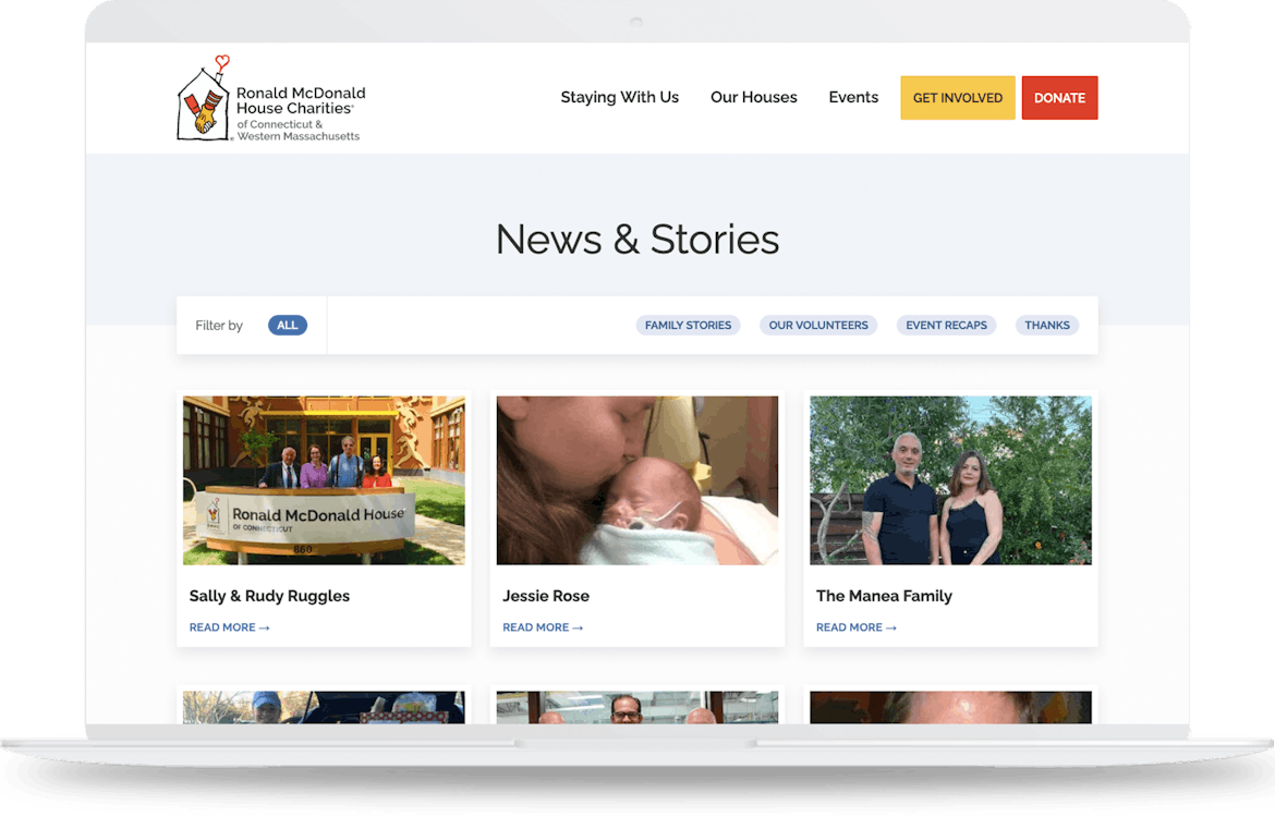 RMHC stories webpage